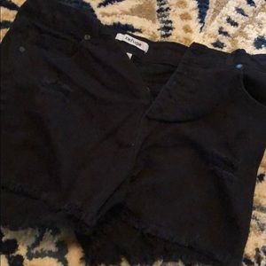 Black high waisted shorts